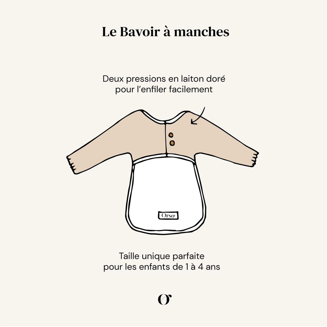 Bavoir à manches Mimosa (Orso Paris) - Image 12