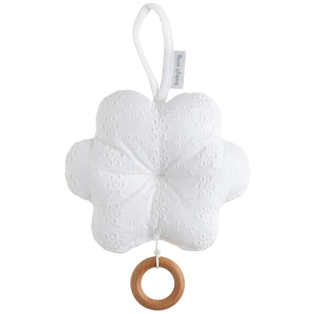 Fleur musicale à suspendre Calm blanc (Baby's Only) - Image 1