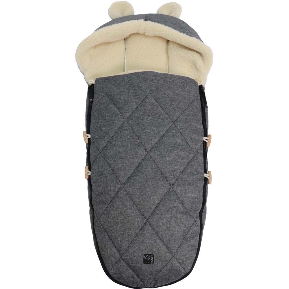 Chancelière capuche souris en laine gris anthracite (6-36 mois) (Kaiser) - Couverture