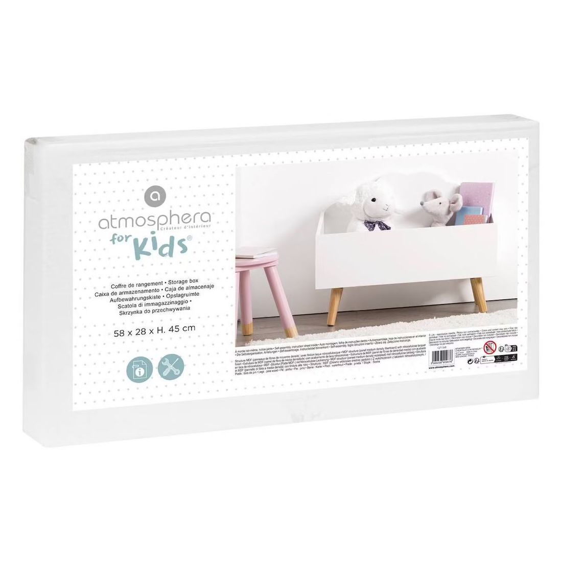 Coffre Enfant Nuage - Douceur Blanc (Atmosphera) - Image 2