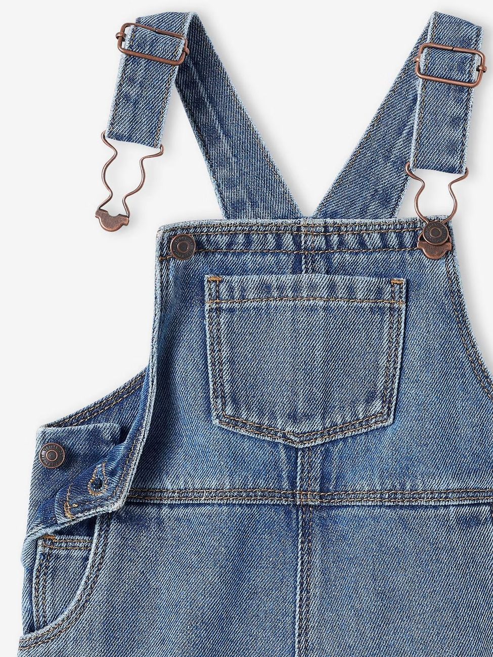 Salopette bébé en denim stone (Vertbaudet) - Image 2