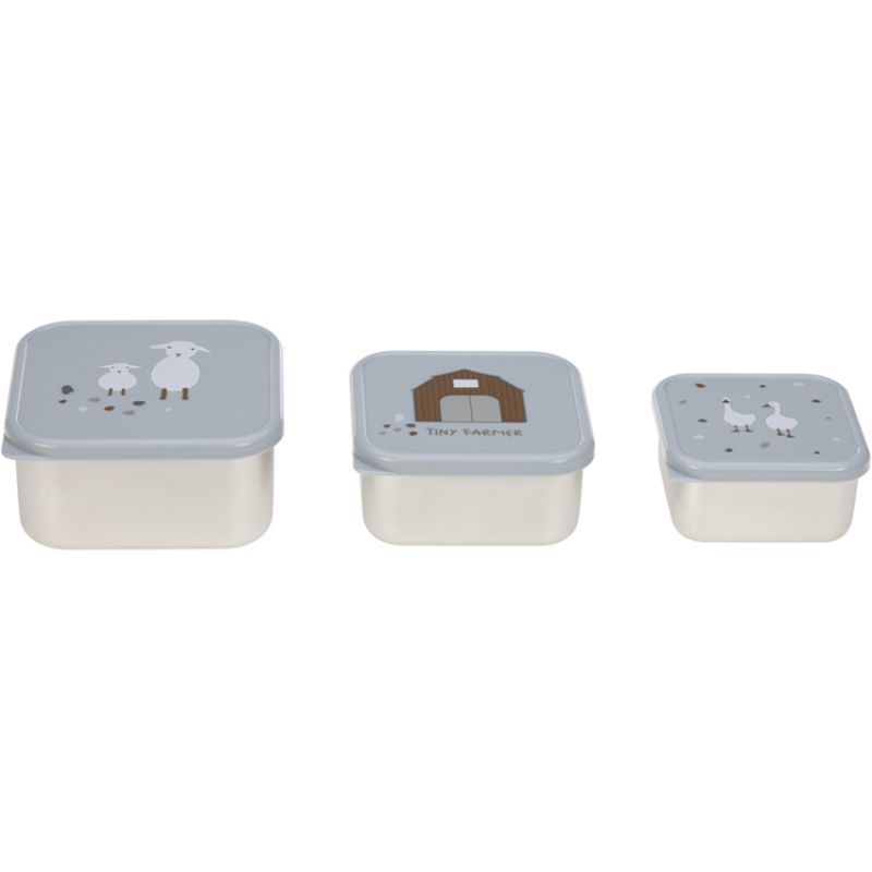 Lot de 3 boîtes à goûter Tiny Farmer bleu (Lassig) - Image 7