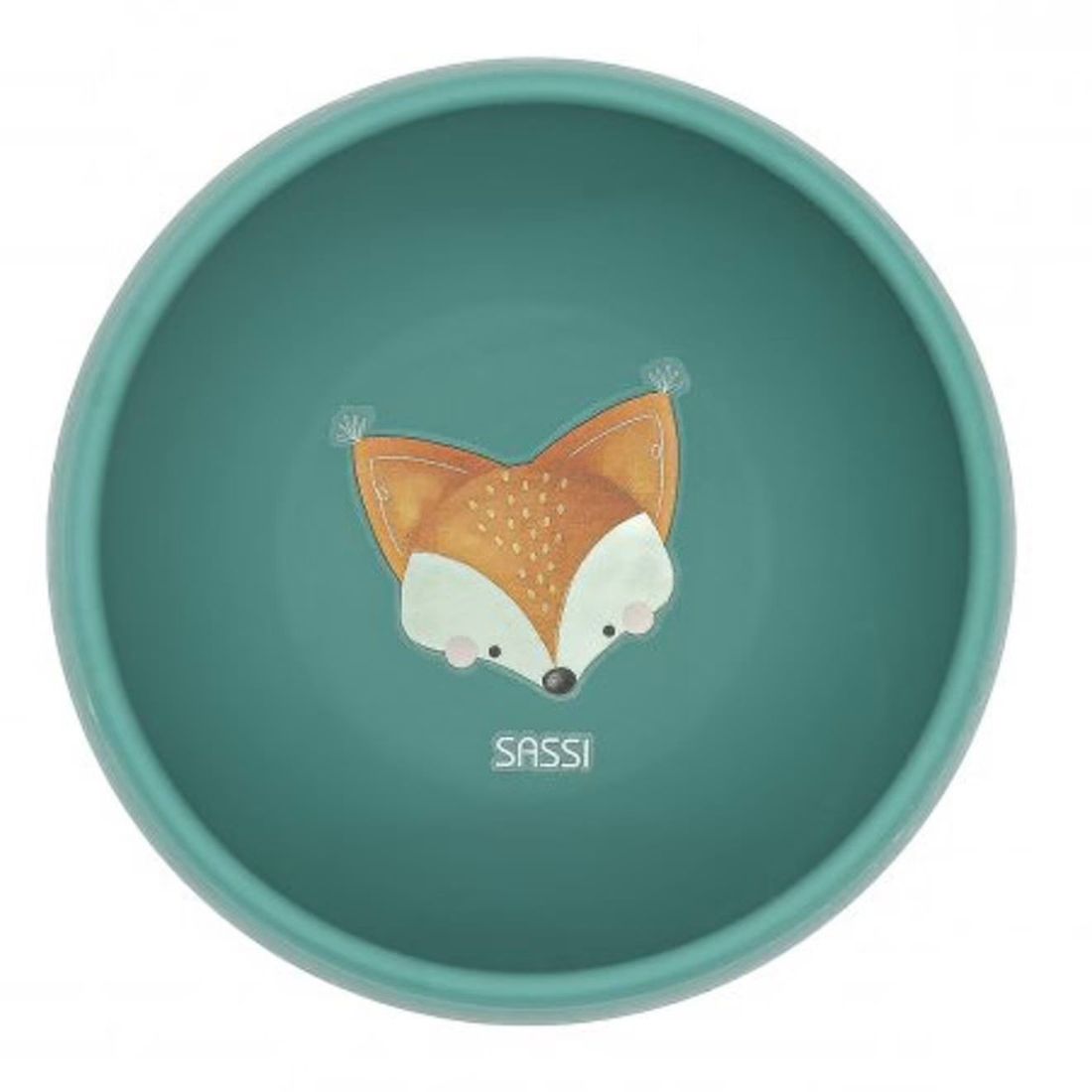 Bol En Silicone Avec Ventouse Animaux Vert Paon (Sassi) - Couverture