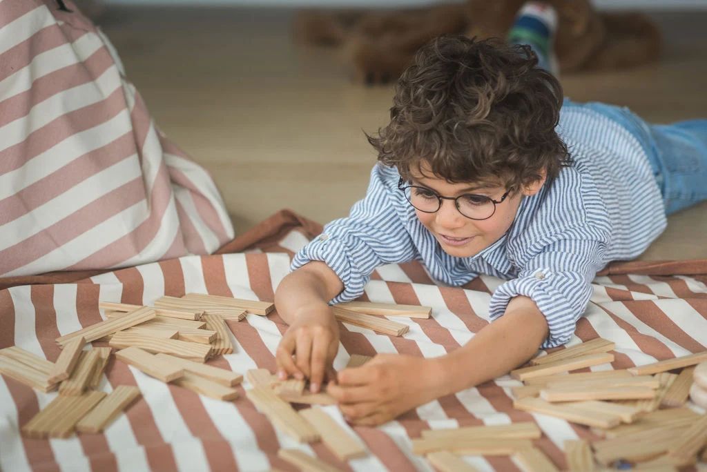 playmat & toy bag-stripes brown (Play & Go) - Image 2