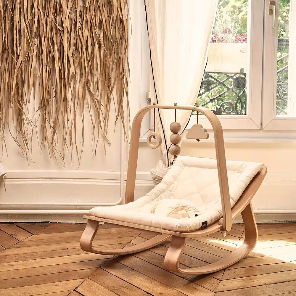 Transat pour bébé LEVO en bois naturel (Charlie Crane) - Image 3