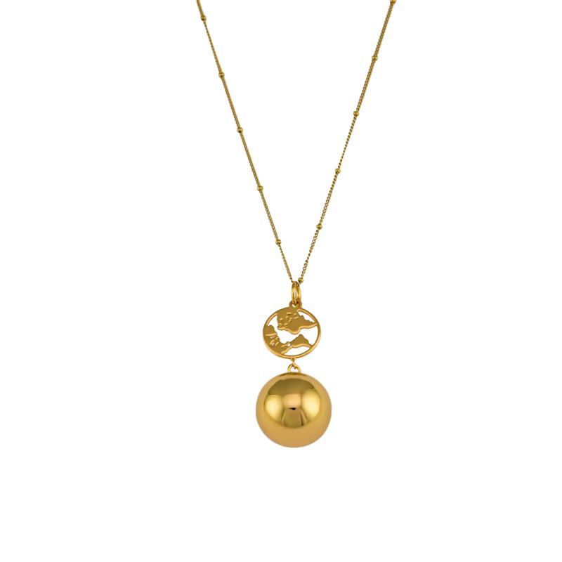 Bijou de grossesse bola avec chaîne - terre or (Babireva) - Image 1
