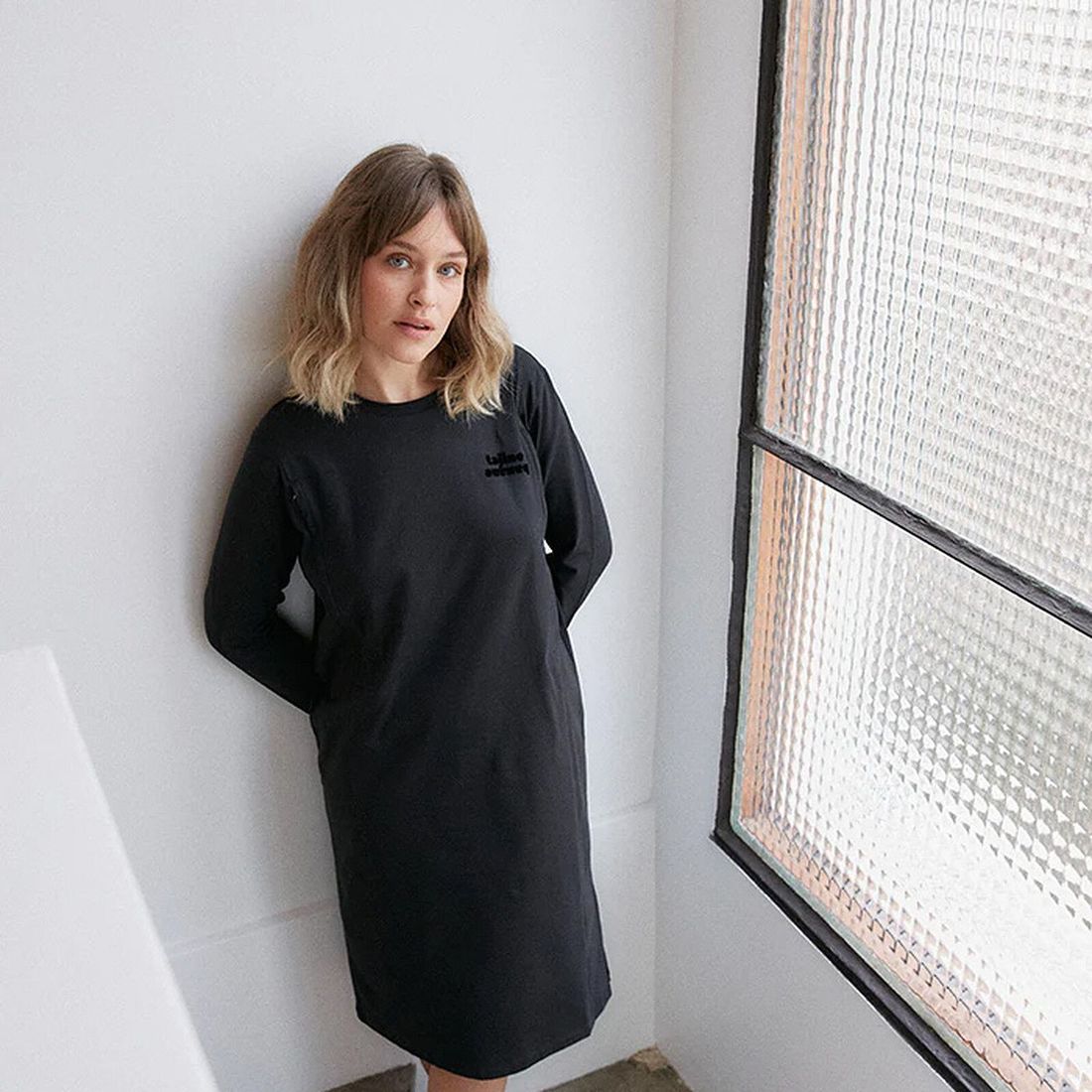 Robe d'Allaitement Manches Longues La P'allaite Noir - XS (Tajinebanane) - Couverture