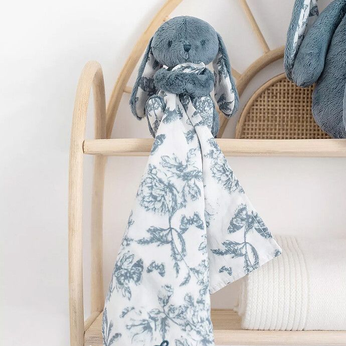 Doudou Augustin le Lapin - Toile de Jouy Bleu (Tartine et Chocolat) - Image 2