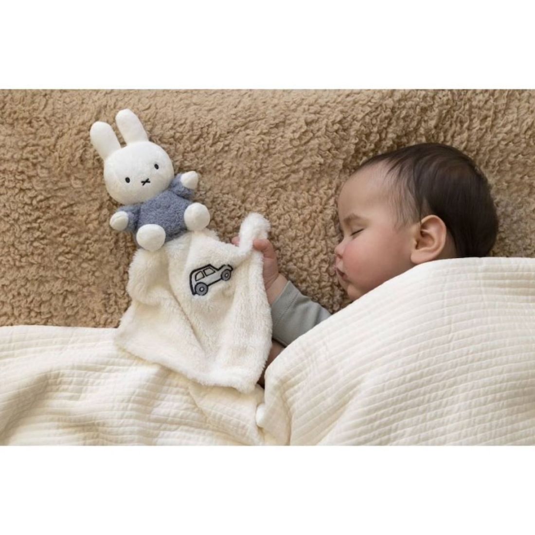 Doudou Plat Miffy - Fluffy Bleu Et Blanc (Miffy) - Image 2