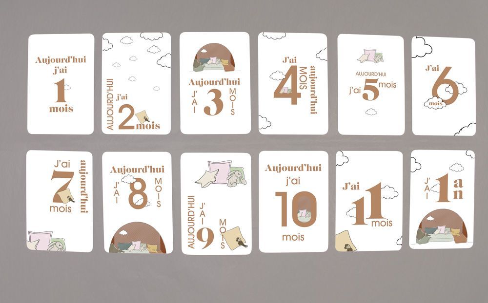 Cartes étapes bébé Cosy (Le Faire-Part Français) - Image 1