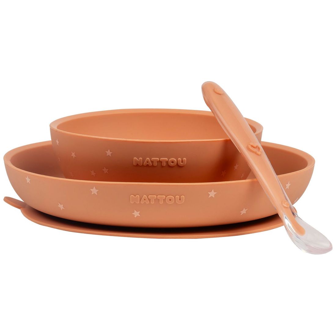 Coffret repas Terracotta-Etoiles (3 pièces) (Nattou) - Couverture
