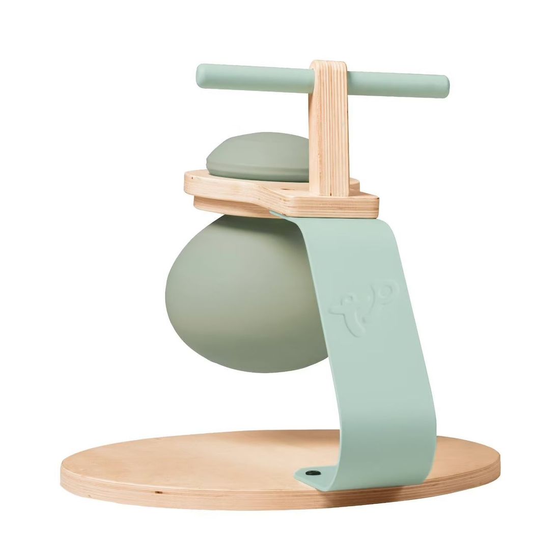 Ballon Sauteur Montessori Bois Fsc® Marron-vert (Active Tots) - Image 1