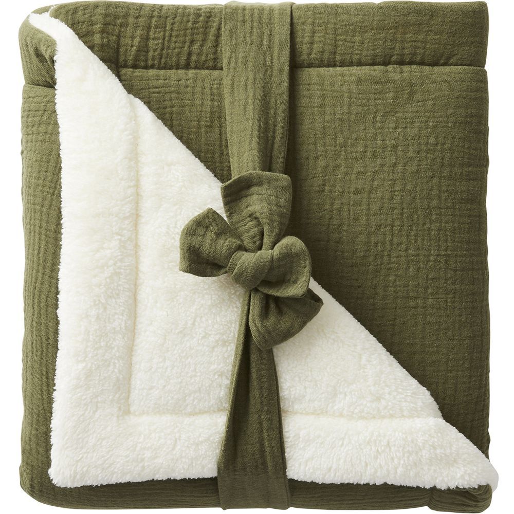Couverture polaire double gaze de coton Fougère (70 x 100 cm) (Bb&Co) - Couverture