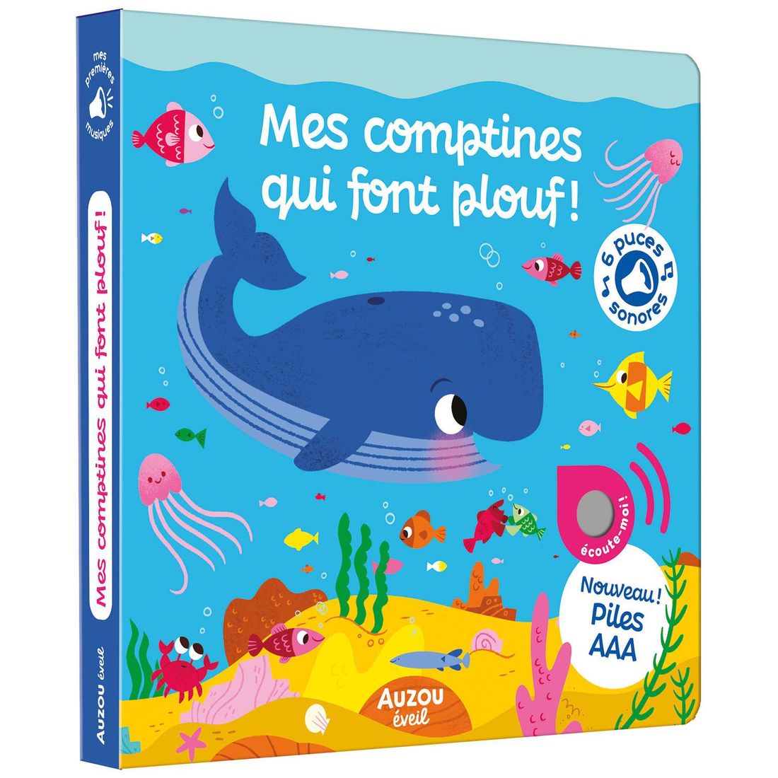 Livre Mes premiers sonores Mes comptines qui font plouf ! (Auzou Editions) - Couverture