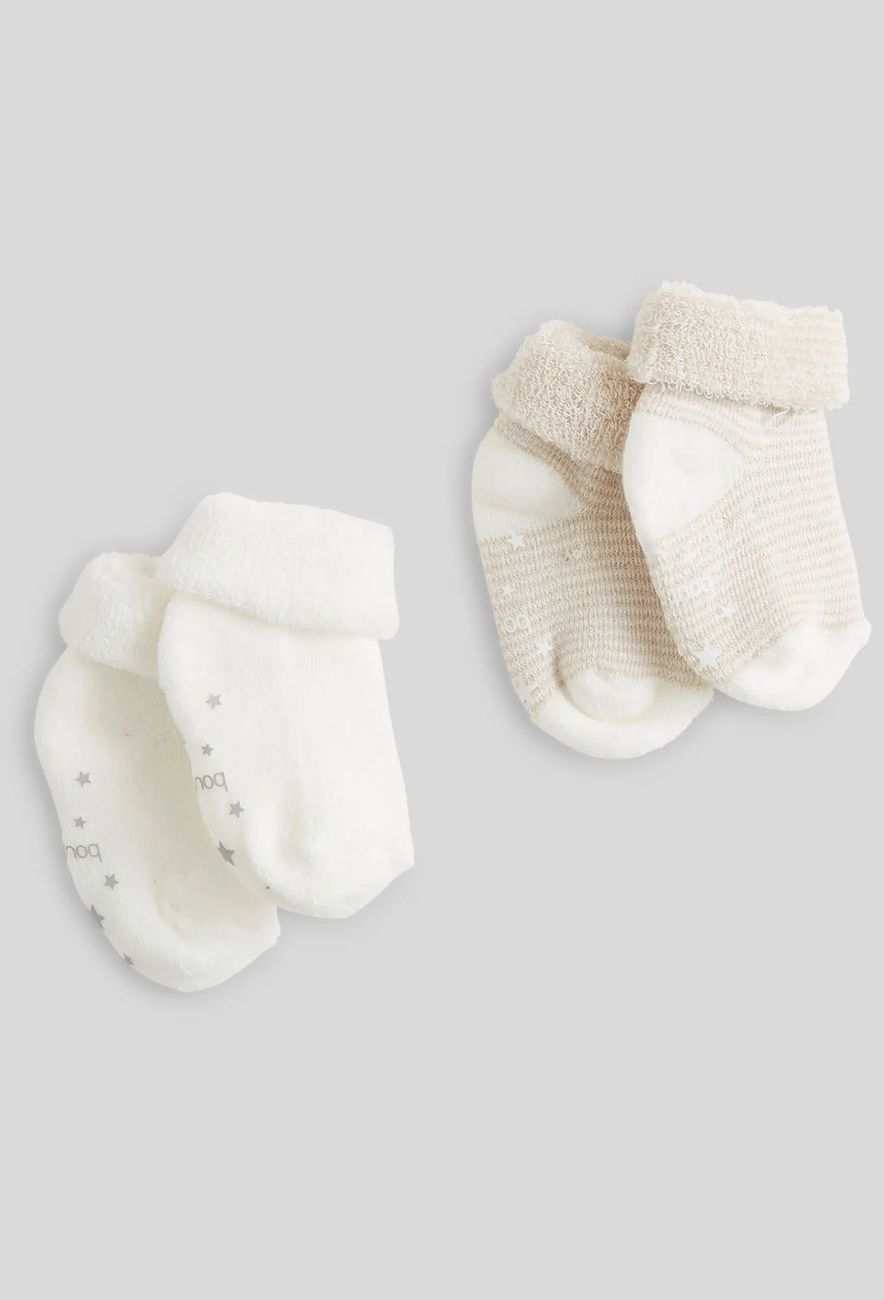 Lot de 2 paires de chaussettes bouclettes contenant du coton BIO GOTS (Bout'Chou) - Couverture