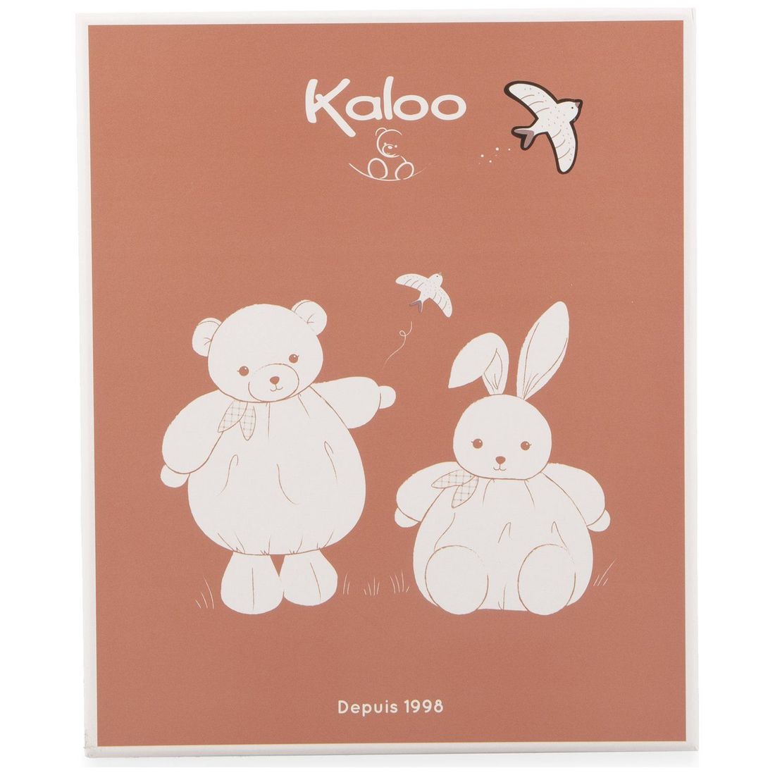 Doudou plat Lapin bordeaux (Kaloo) - Image 7