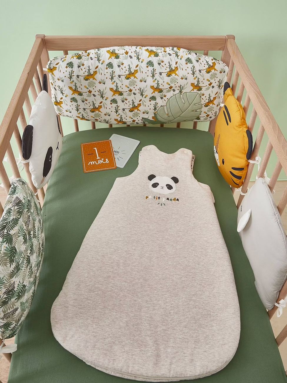 Gigoteuse Panda HANOÏ beige chiné (Vertbaudet) - Couverture