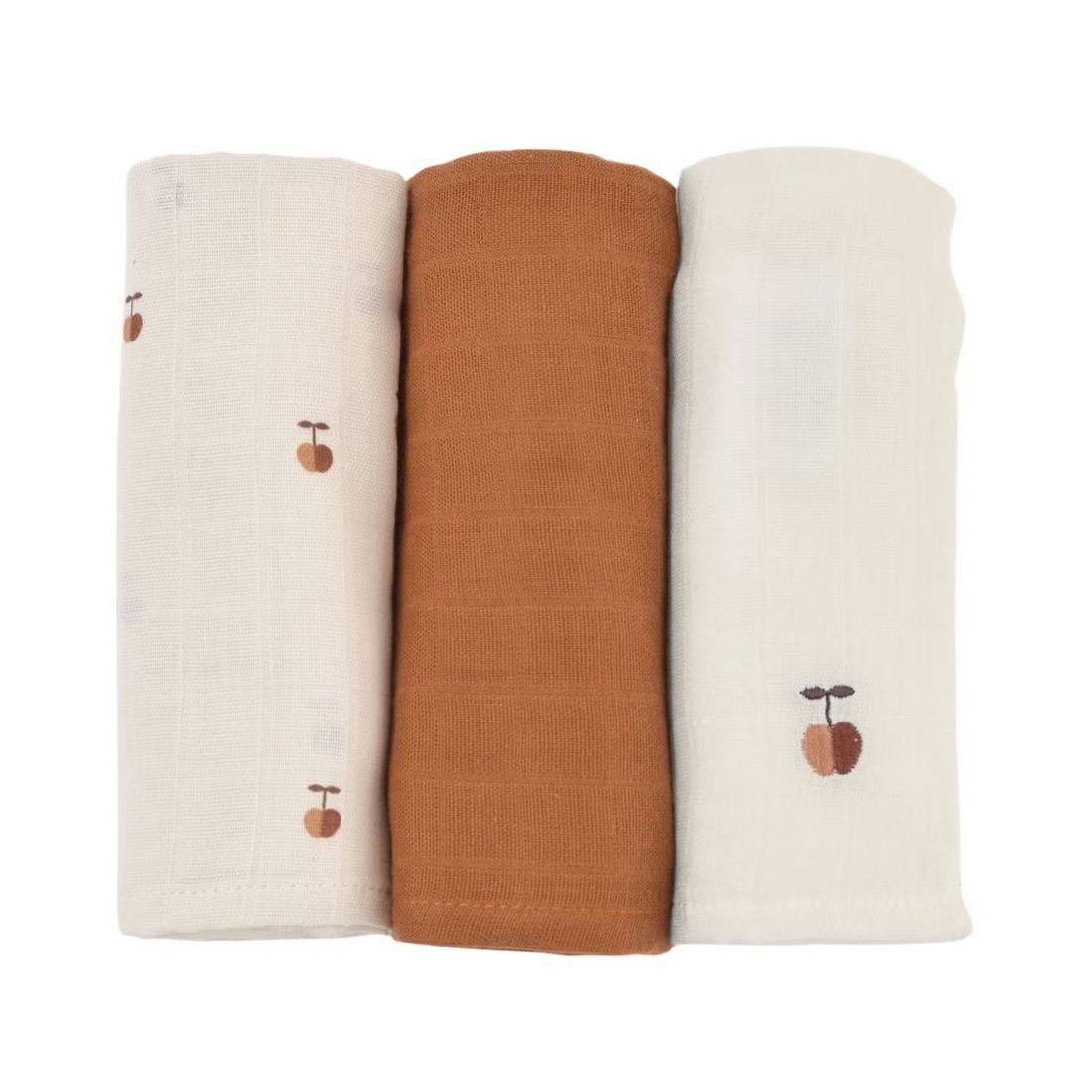 Lot De 3 Langes Gaze De Coton Bio Sable (Little Crevette) - Couverture