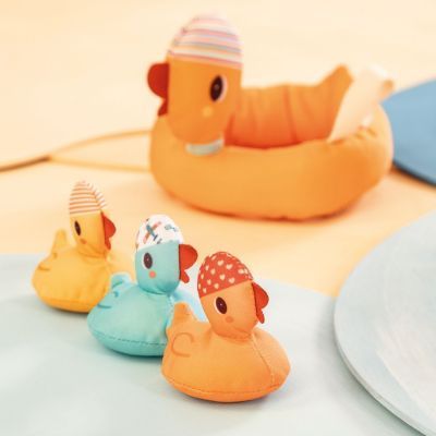 Jeu de bain Maman canards et ses canetons (4 pièces) (Lilliputiens) - Image 2