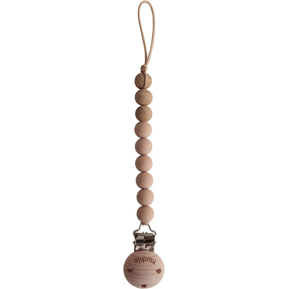 Attache sucette Eva Pale Taupe (Mushie) - Image 1