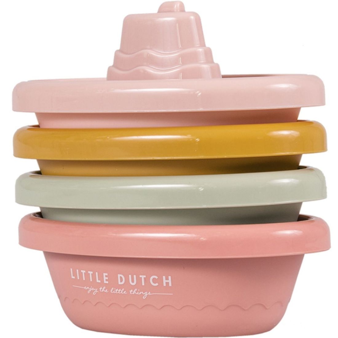 Bateaux de bain à empiler rose (Little Dutch) - Image 1