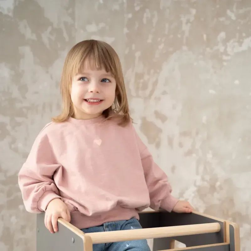 Tour d'apprentissage montessori pour enfant en bois gris (Tupti.wood) - Image 2