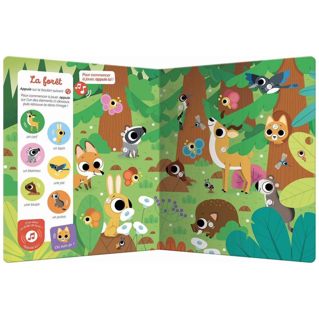Livre sonore cherche et trouve des tout-petits Les animaux (Auzou Editions) - Image 2