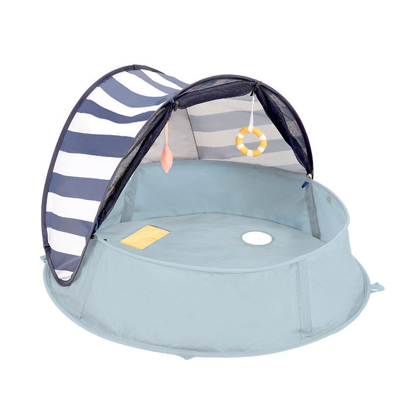Nid 3-en-1 Aquani aire de jeux et piscine anti-UV - Marinière - Rayures (Babymoov) - Image 1