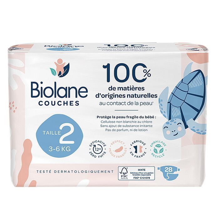 Lot de 28 Couches Ecologiques - T2 (Biolane) - Image 1