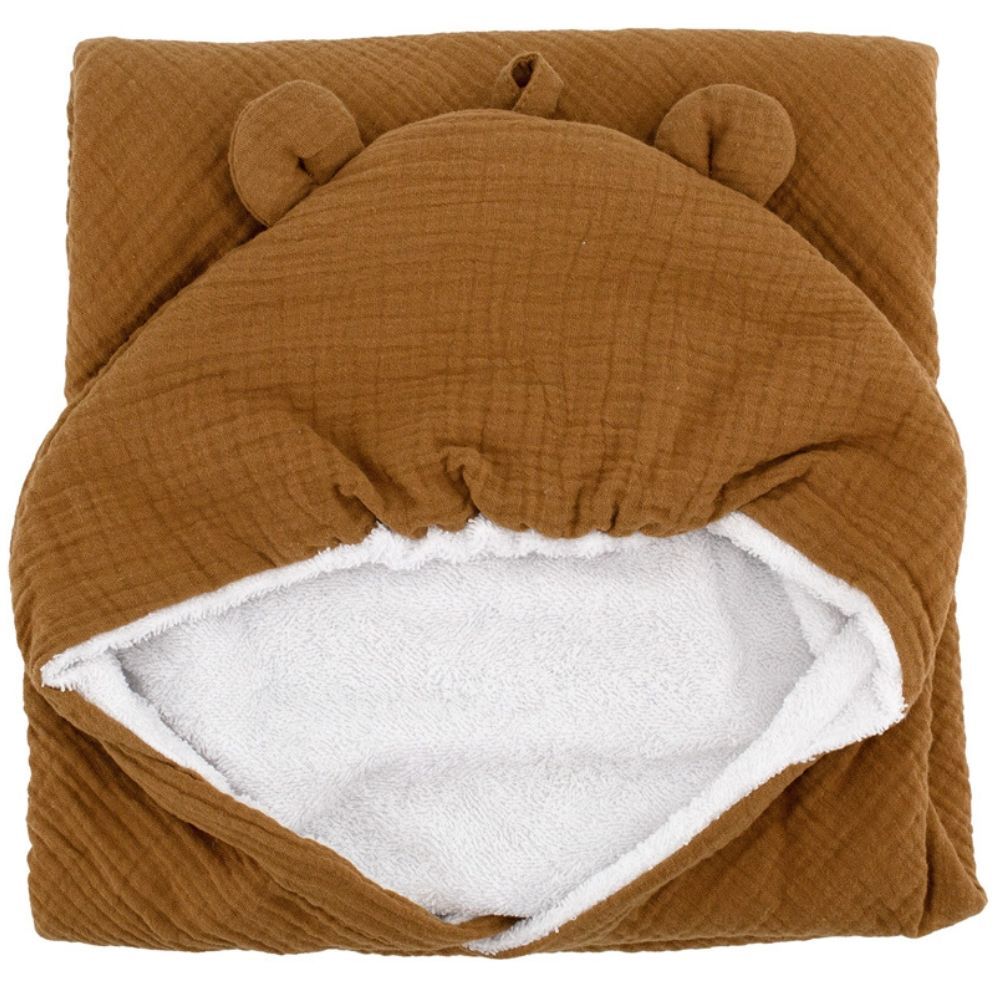 Cape de bain Boubou caramel (75 x 75 cm) (Domiva) - Couverture