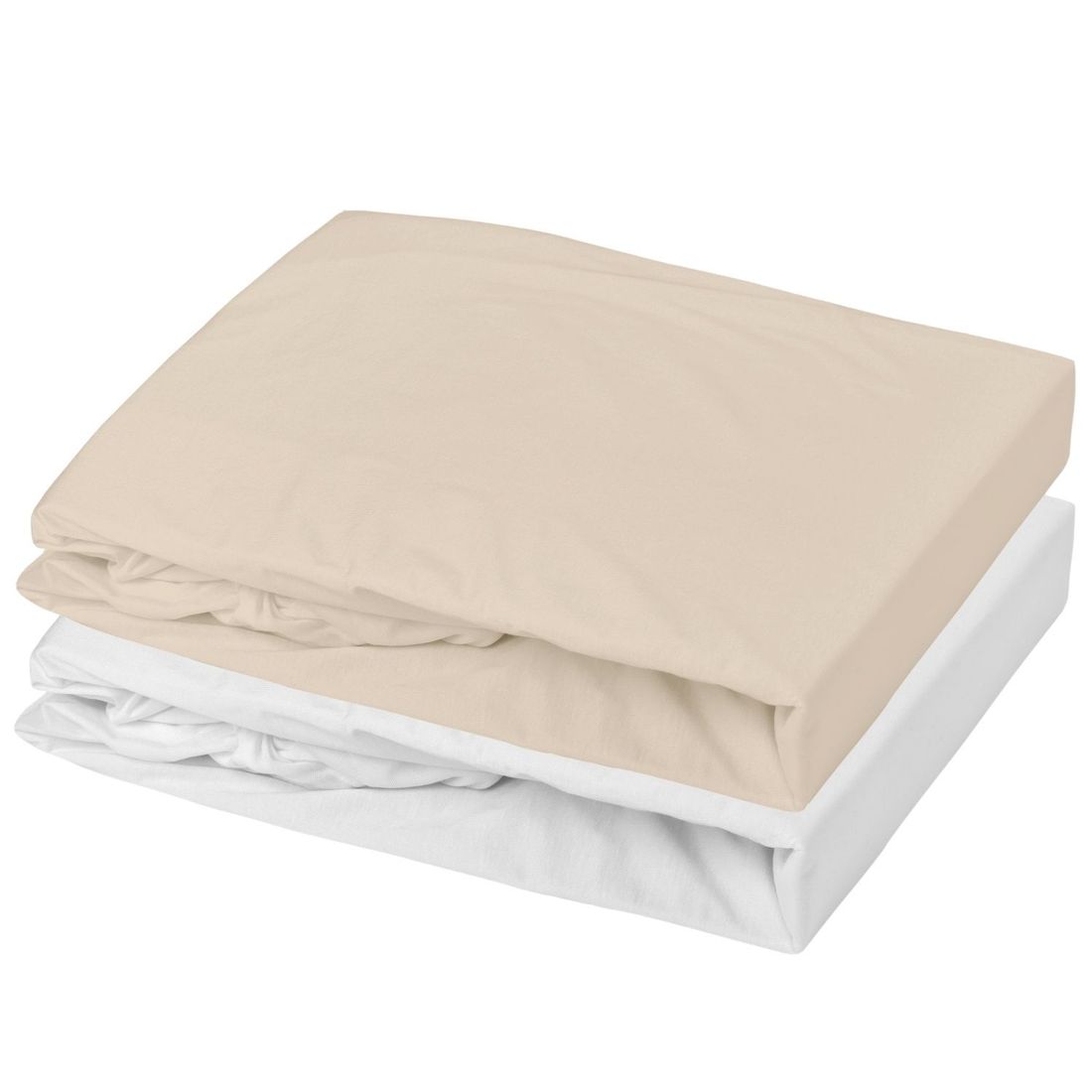 Lot alèse et drap housse Blanc-Nude (70 x 140 cm) (Mon P'tit Dodo) - Couverture
