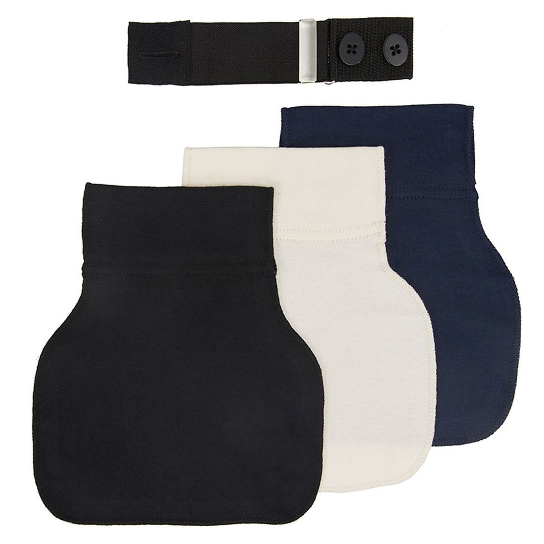 Lot de 3 Extensions de Ceinture Flexibelt - Noir, Bleu Marine et Blanc (Carriwell) - Image 1