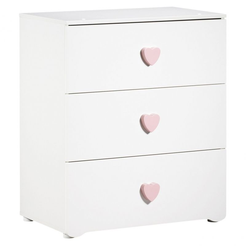 Commode à langer New Basic Boutons coeur rose (Baby Price) - Image 3