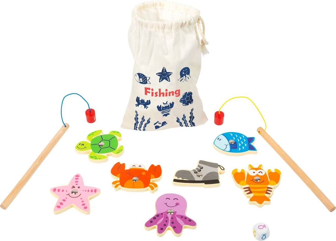 Jeu De Voyage Pêche Au Poisson Beige (Small Foot) - Couverture