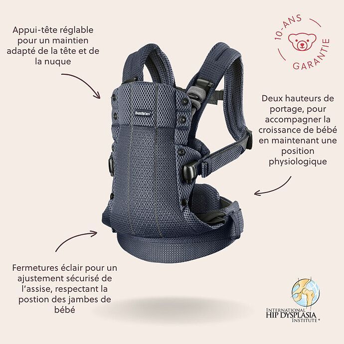 Porte-bébé Harmony 3D Mesh - Anthracite (BabyBjörn) - Image 3