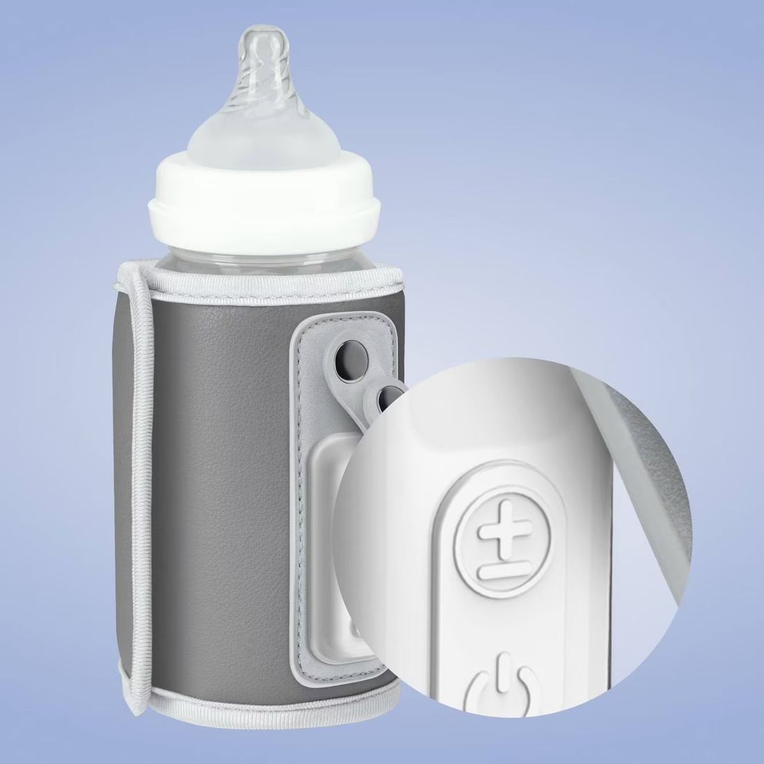Chauffe-biberon Portable Thermup Go Usb Avec Maintien De La Température Jusqu’à 24 H, Sans Bpa Grey Silver (Lionelo) - Image 2