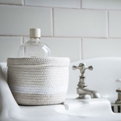 Panier de rangement en coton My Little Ones ivoire (15 x 15 x 15 cm) (Lorena Canals) - Image 3