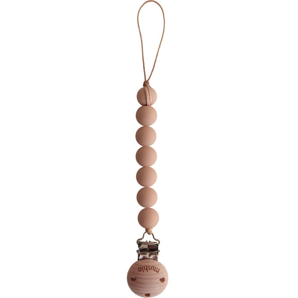Attache sucette Halo Pale Taupe (Mushie) - Couverture