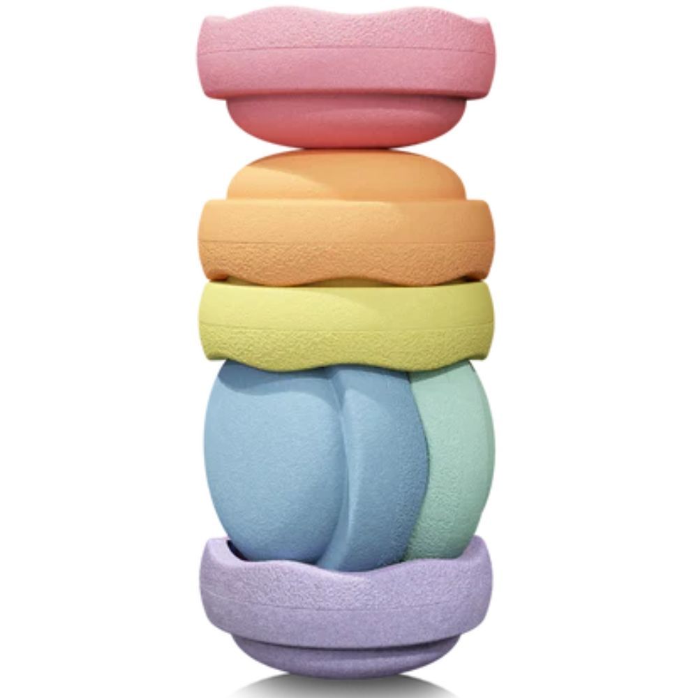 Jeu de motricité Original rainbow pastel (6 blocs) (Stapelstein) - Image 1