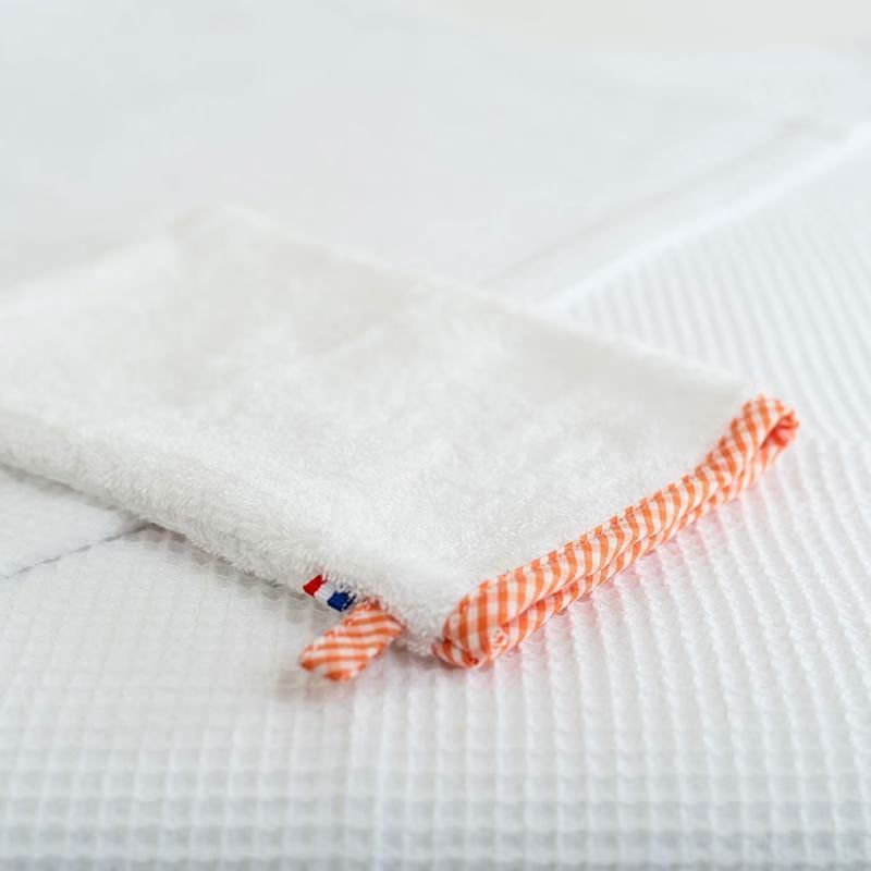 Gant de toilette en coton bio blanc (Papate) - Image 2