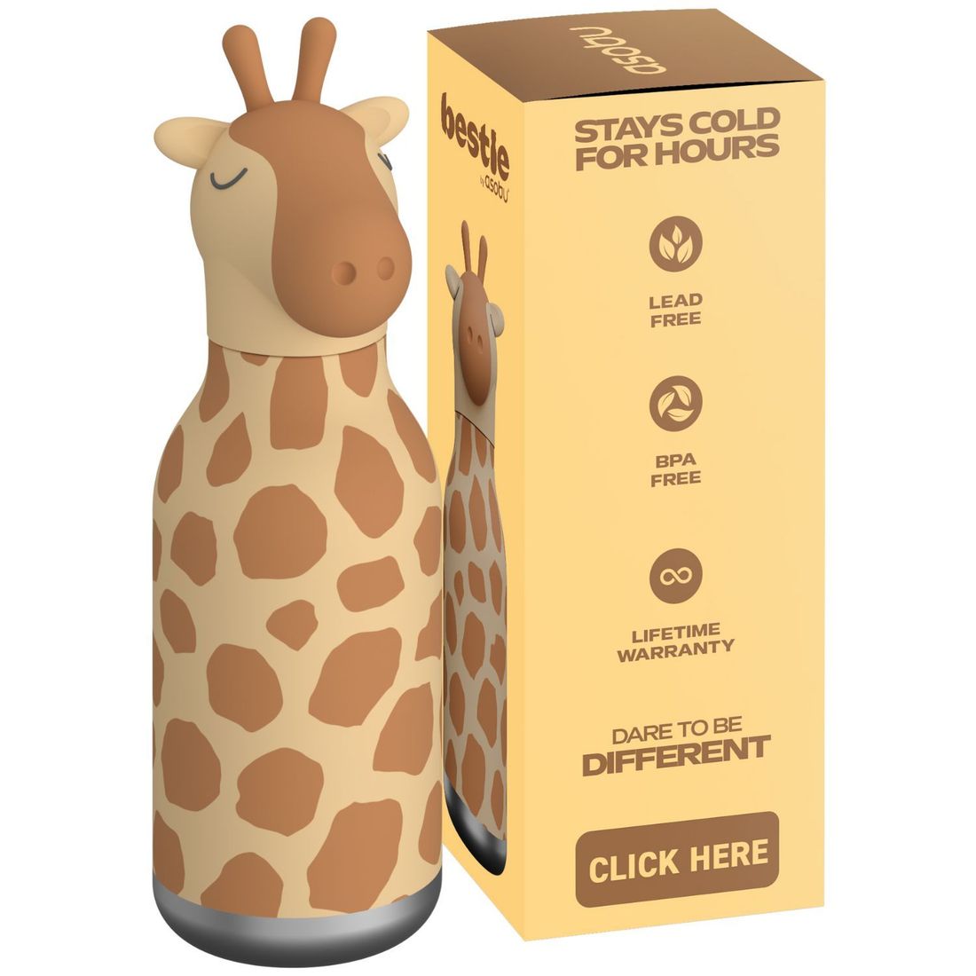 Gourde isotherme Bestie Girafe (460 ml) (Asobu) - Image 7