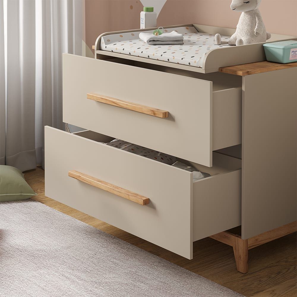 Table à langer avec plan à langer cachemire/artisan 108x98cm (VitaliSpa®) - Image 2