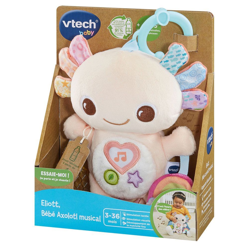Peluche interactive Eliott Bébé Axolotl musical (VTech) - Image 5