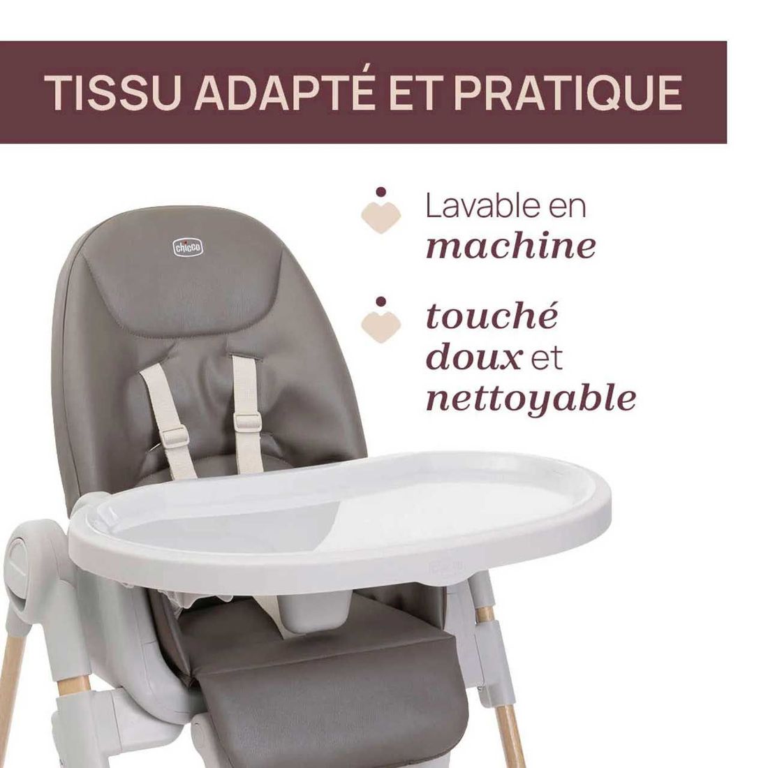 Chaise haute Polly Armonia (Chicco) - Image 1