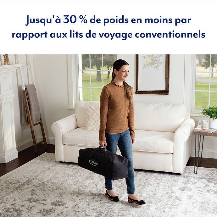 Lit de Voyage FoldLite LX - Midnight (Graco) - Image 2