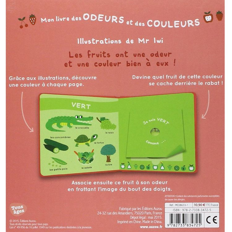 Mon livre des odeurs et des couleurs Les Fruits (Auzou Editions) - Image 7