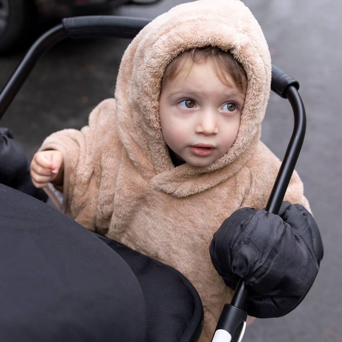 Poncho De Voyage Bébé Pour Siège Auto - Moelleux Douceur Natural (Bemini) - Image 1