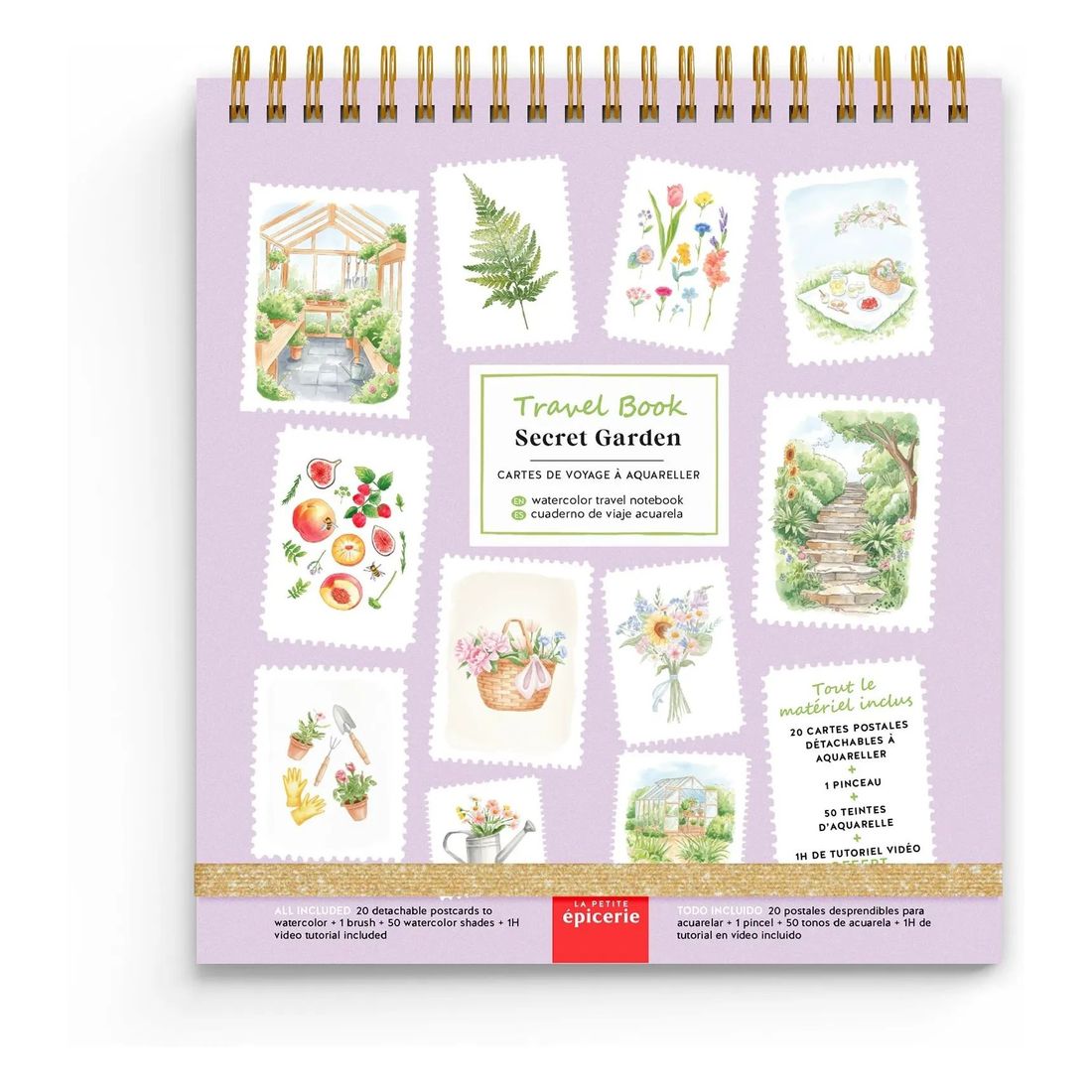 La Petite Épicerie - Carnet d'aquarelle - Secret Garden (La Petite Épicerie) - Couverture