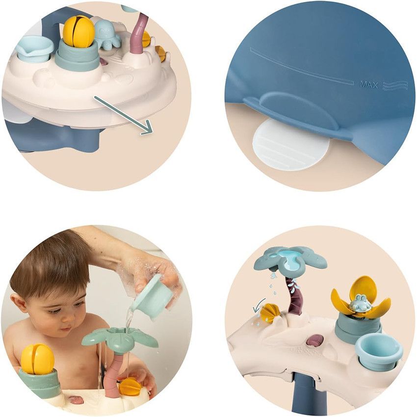 Siège de bain bébé 2 en 1 - Bleu et blanc - Bleu (LITTLE SMOBY) - Image 3