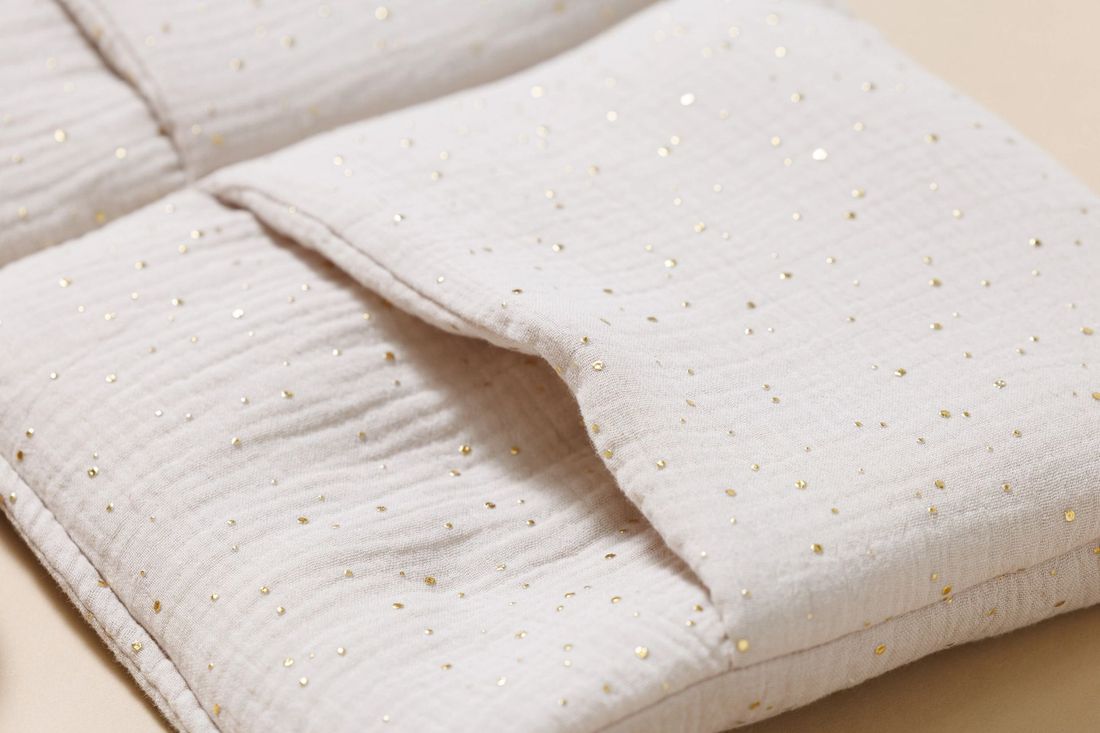 - Pochette de Rangement - Beige à Pois Dorés - Beige (Mon Lit Cabane) - Image 5